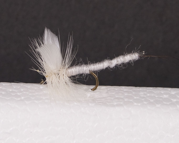 White Miller - Extended Body Trout Dry Fly-0