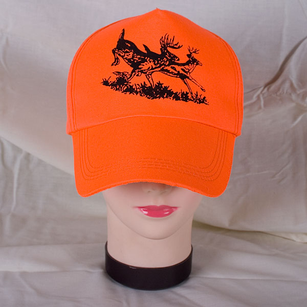 Fl. Orange Ball Cap w/Deer-0