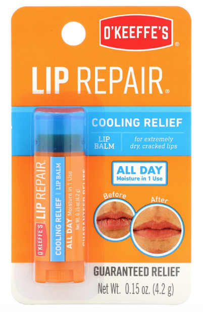 O'Keeffe's Lip Repair Cooling Relief Lip Balm - 4.2gr stick~ 6 per counter display-0