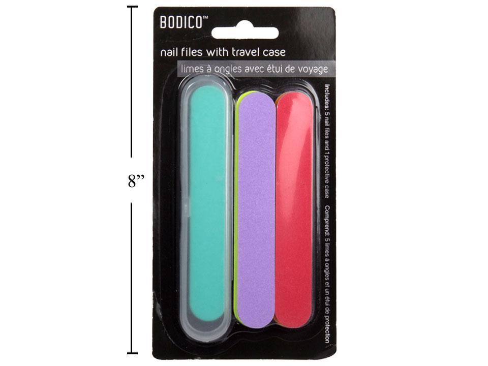 Bodico Nail Files w/Travel Case ~ 5 pieces-0
