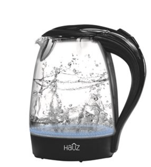 Illuminating Glass Kettle - BLACK ~ 1.7L / 12 Cups-0