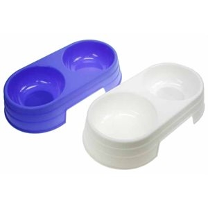 Plastic Double Feeding Dish ~ 700ml-0