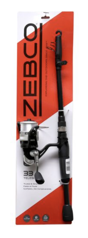 Zebco Authentic 33 Telescopic Spinning Combo ~ 6'0 ~ CASE OF 4-0