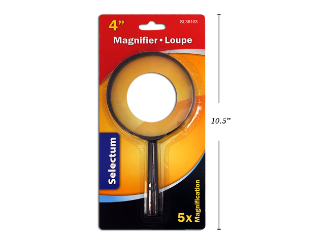 Selectum Glass Magnifier - 5X Magnification ~ 4" Diameter-0