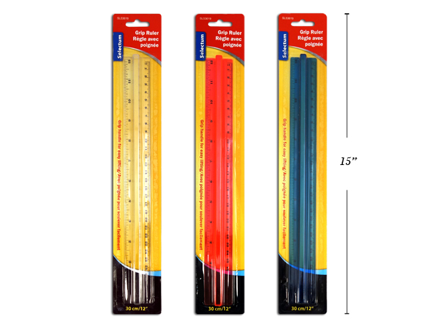 Selectum Clear Grip Plastic Rulers ~ 30cm / 12" -0