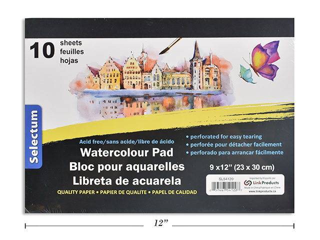 Selectum Water Color Pad - 9" x 12" ~ 10 sheets-0