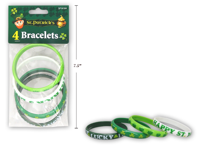 St. Patrick's Day Printed Bracelets ~ 4 per pack-0