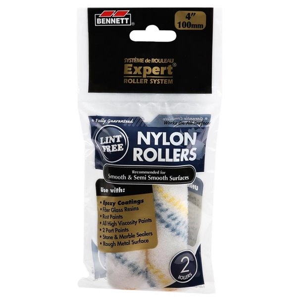 Bennett 4" Nylon Paint Rollers ~ 2 per pack-0