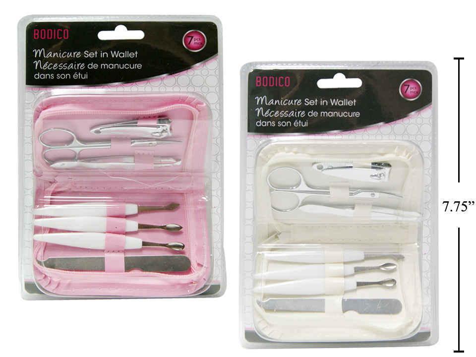Bodico Manicure Set in Zippered Wallet ~ 7 piece set-0