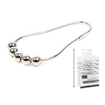 Shower Curtain Hooks with Roller Balls ~ 12 per pack-0
