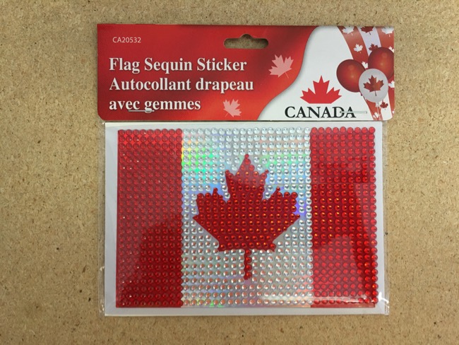 Canada Flag Sequin Stickers-0