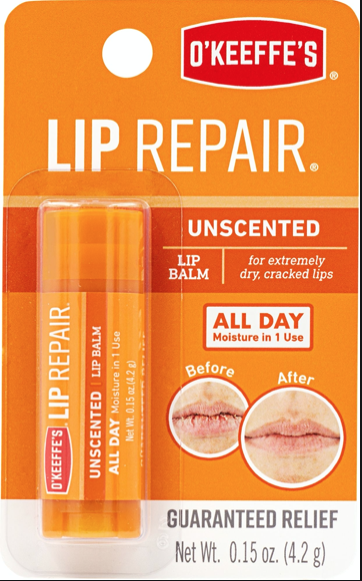 O'Keeffe's Lip Repair Unscented Lip Balm - 4.2gr stick ~ 6 per display-0