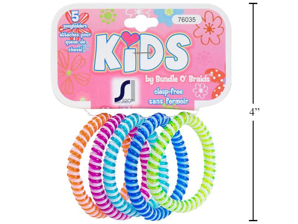 Stylin Girls Kids Hair Coil Ponyholder ~ 5 per pack-0