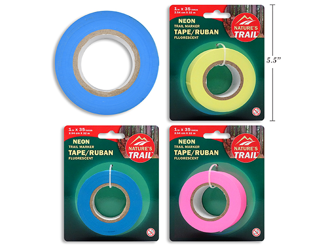 Trail Marker Tape ~ Glow Pink / Yellow / Blue - Packaged-0