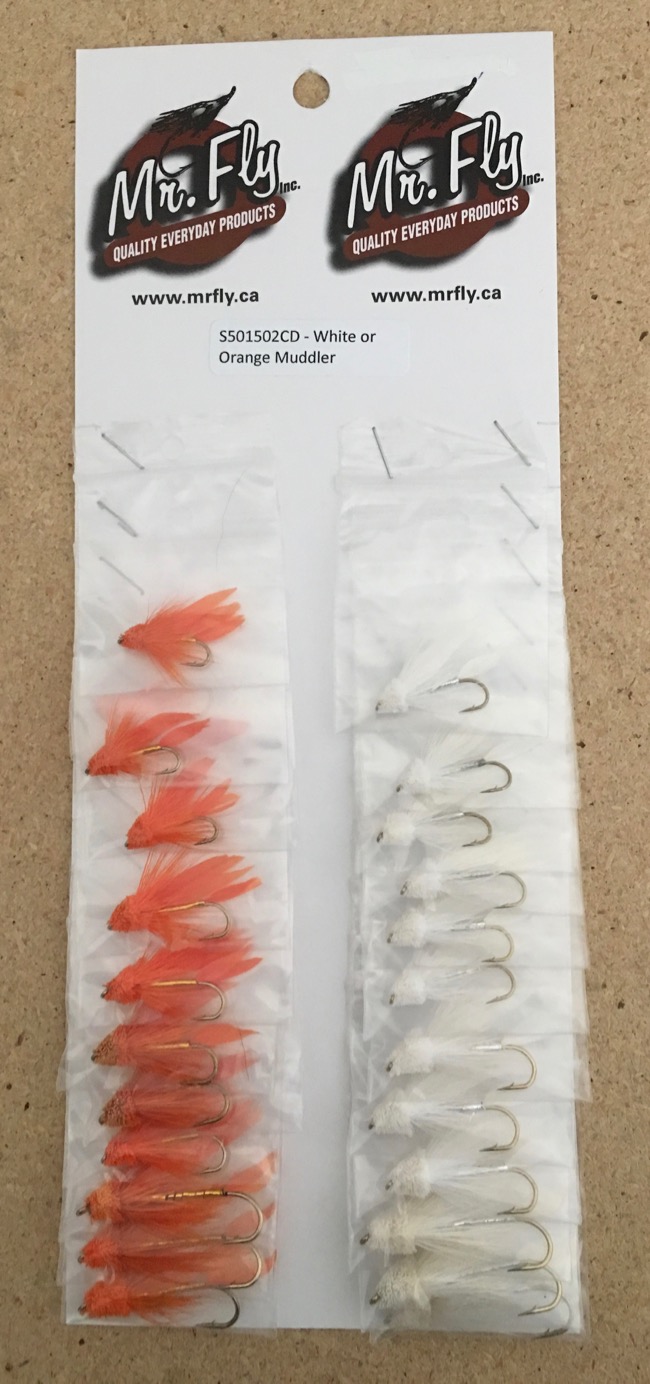 White or Orange Muddler Streamer Flies-0