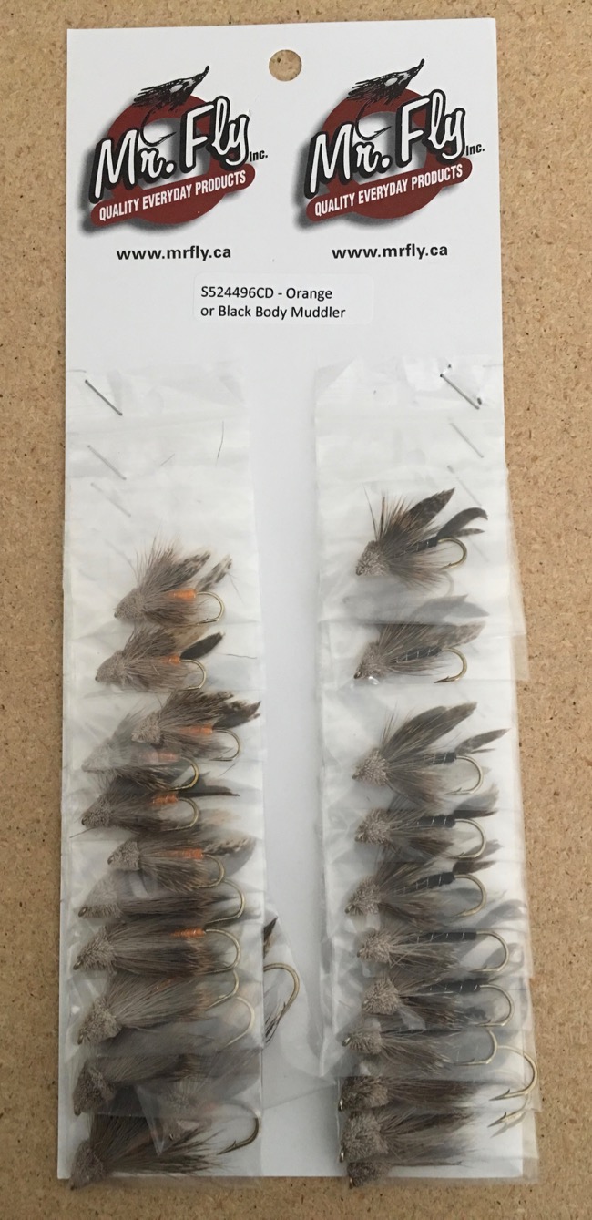 Orange or Black Body Muddler Streamer Flies-0