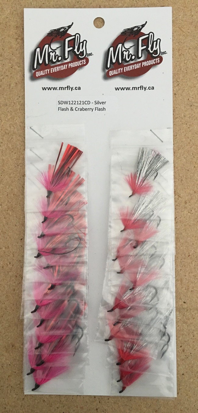 Silver Flash & Cranberry Flash Special Fall & Black Salmon Flies-0