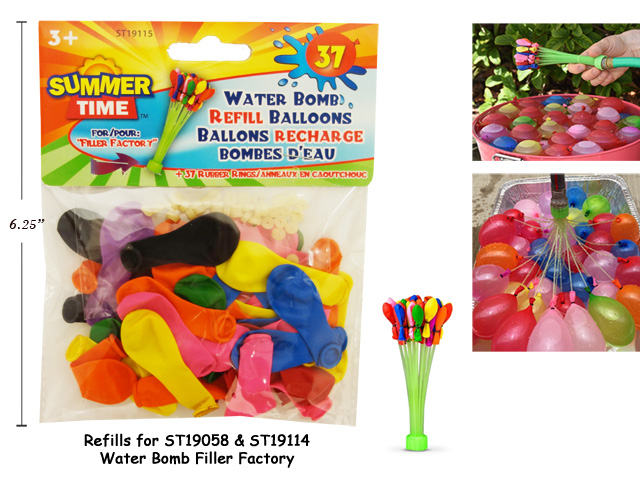 Water Bomb Filler Factory Refill Balloons ~ 37 pieces-0