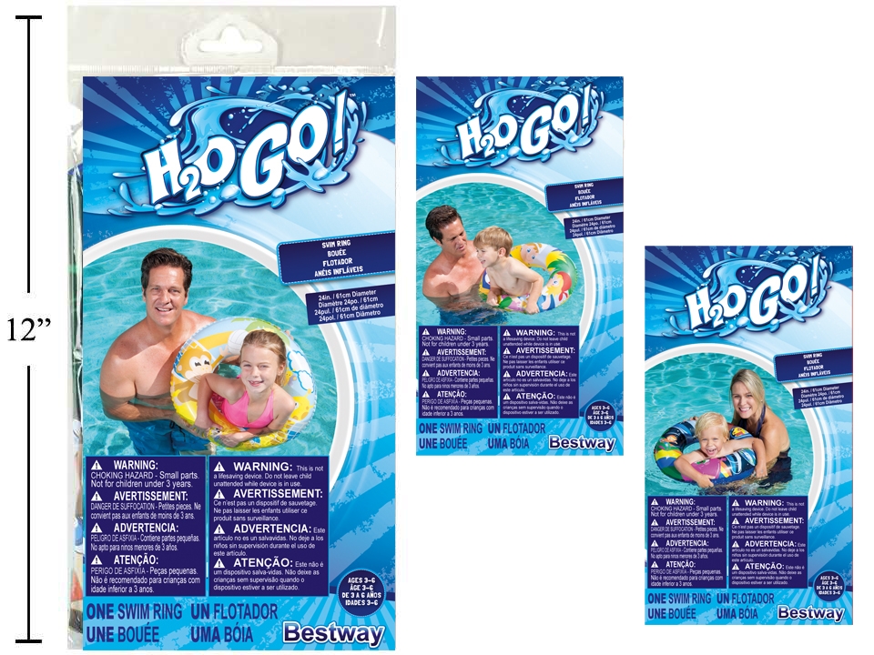 24" Kid's Cool Designs Inflatable Swim Ring {36014}-0