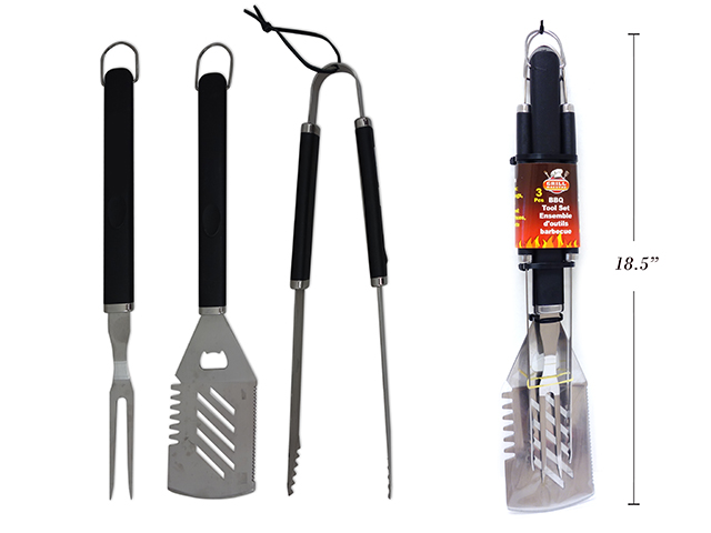BBQ Stainless Steel Tool Set ~ 3 pieces-0