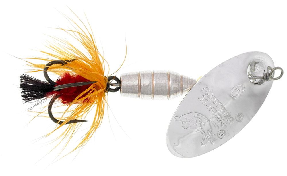 Panther Martin Lure - Size 9 ~ Deluxe Fly Silver/Orange-0