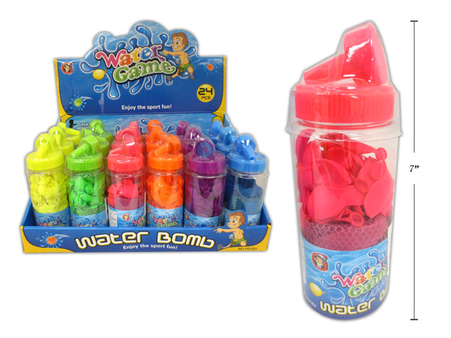 Water Bomb Balloon Set in Plastic Screwtop Tube ~ 60 pieces-0