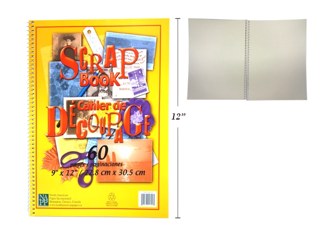 Selectum Coiled Scrap Book - 9" x 12" ~ 60 pages-0