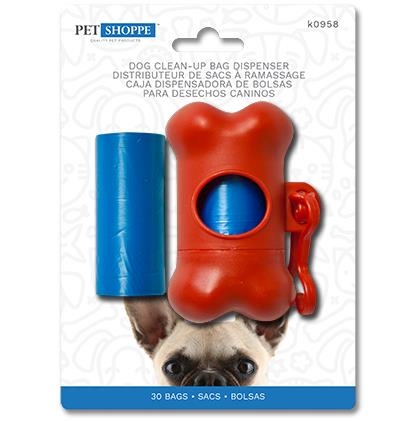 Plastic Bone Shaped Waste Bag Dispenser & Bags-0