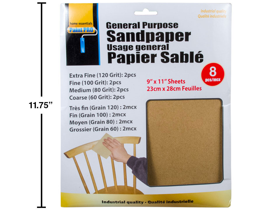 General Purpose Sandpaper ~ 9"x11" ~ Assorted Grits-0