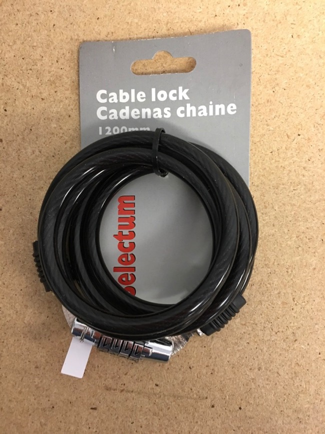 Selectum Combination Cable Lock ~ 12mm X 1200mm-0