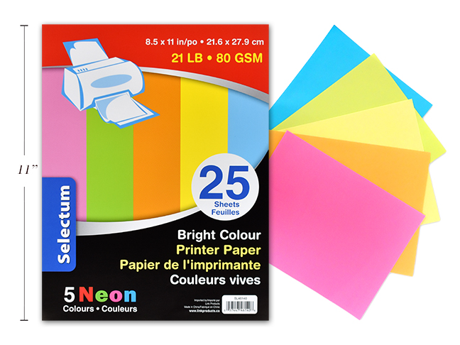 Selectum Colored Printer Paper - Letter Size ~ 25 / sheets-0