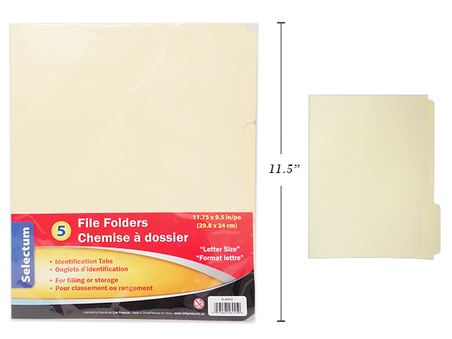 Selectum Letter Size File Folders ~ 6 per pack-0