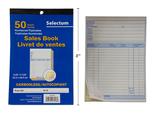 Selectum Tri Carbonless Sales Book ~ 50 sheets-0