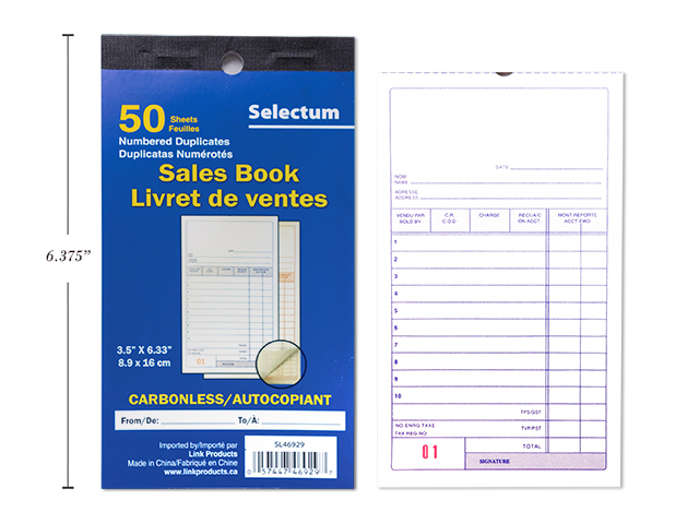 Selectum Duplicate Carbonless Sales Book ~ 50 sheets-0