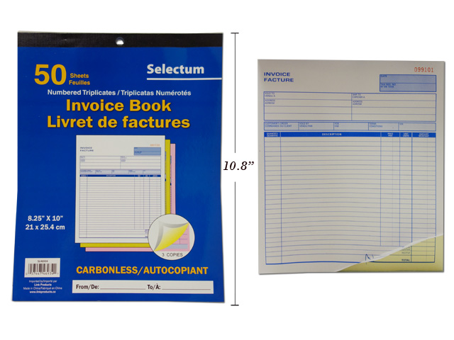 Selectum Tri Carbonless Invoice Book ~ 50 sheets-0