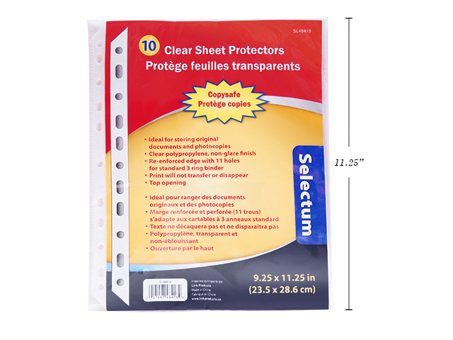 Selectum Clear Sheet Protectors ~ 10 sheets-0