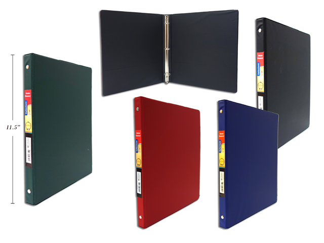 Selectum Hard Cover Vinyl 3-Ring Binder + Pockets ~ 0.5"-0