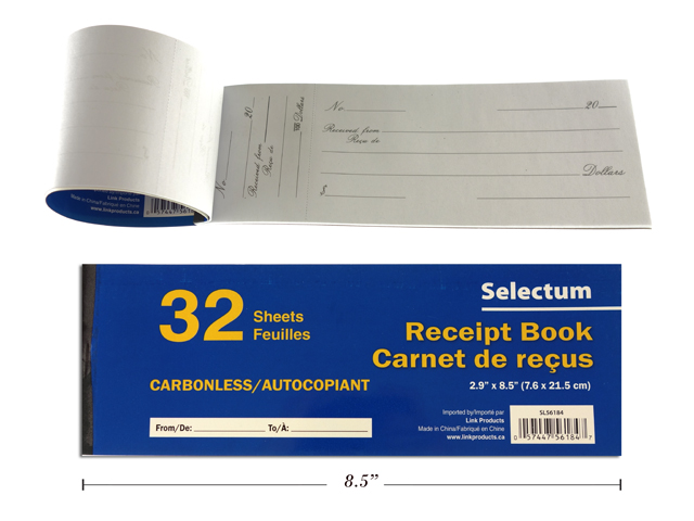 Selectum Carbonless Receipt Book w/Stubs ~ 32 pages-0