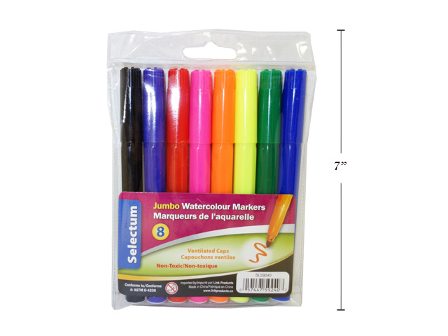 Selectum Jumbo Water Color Markers ~ 8 per pack-0