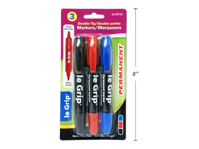 Selectum Dual Tip Permanent Markers ~ 3 per pack-0
