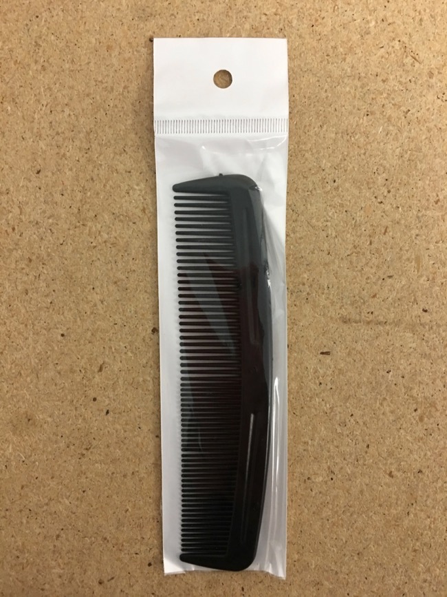 Men's Black Small Plastic Comb ~ 1 per pack-0
