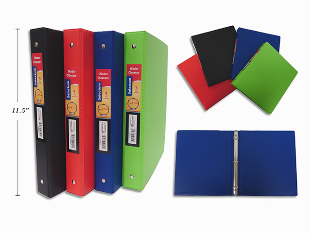 Selectum Hard Cover Vinyl 3-Ring Binder + Pockets ~ 1"-0