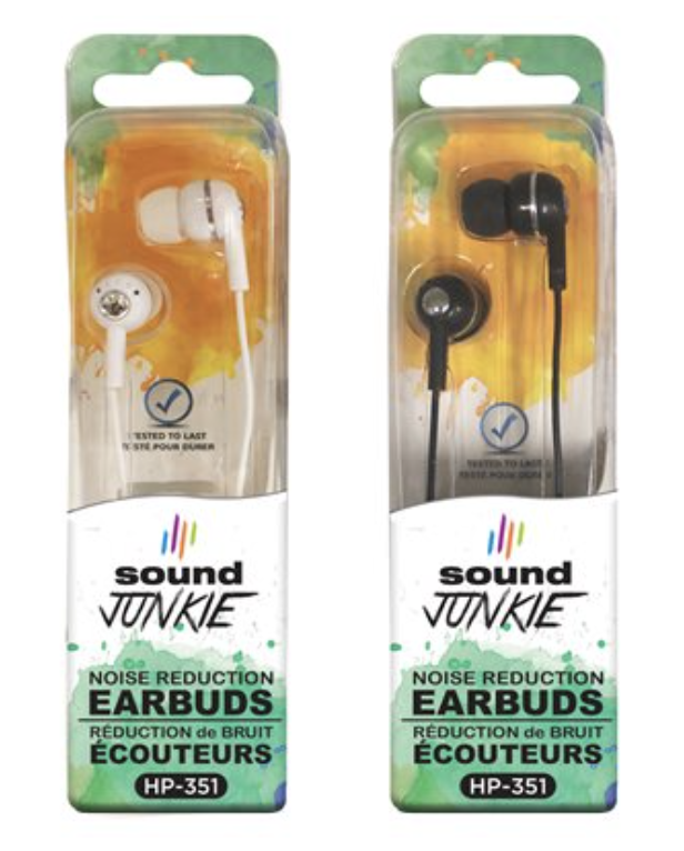 Noise Reduction Earbuds ~ Black or White-0