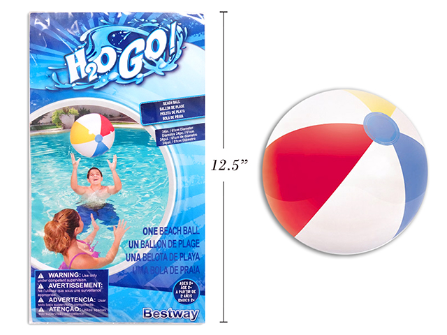 24" Inflatable Traditional Beach Ball ~ 6 panel {31022}-0