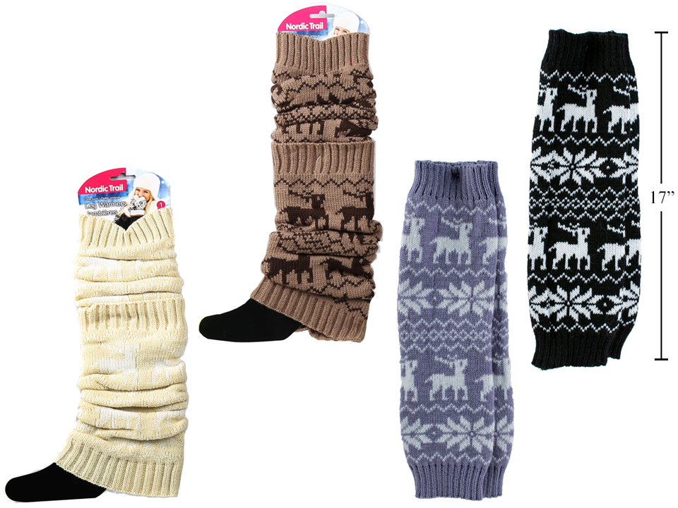 Ladies Jacquard Leg Warmers-0