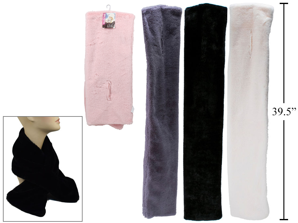 Ladies Faux Fur Cloche Neck Warmer Scarf-0