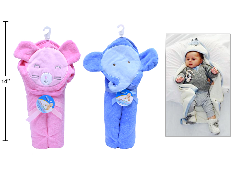 Tootsie Baby Hooded Blanket ~ 30" square-0