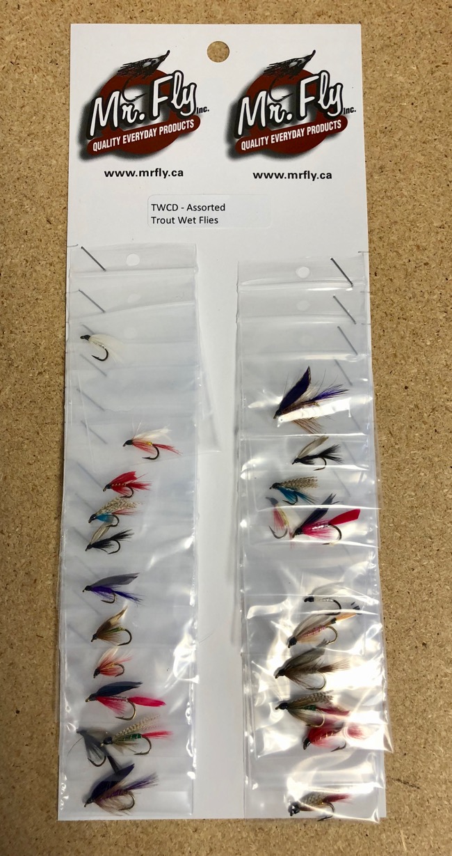 Assorted Trout Wet Flies ~ 24 per card-0