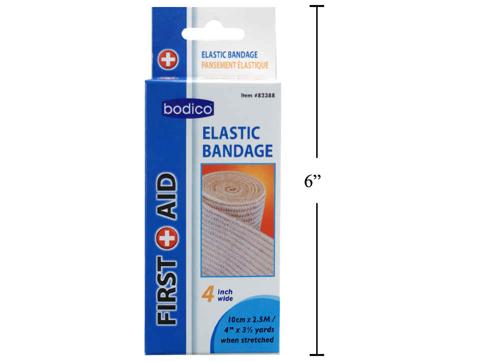 Bodico Elastic Bandage ~ 4" x 3-1/2yards (10cm x 2.5M) when stretched-0