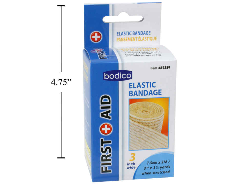 Bodico Elastic Bandage ~ 3" x 3-1/2yards (7.5cm x 3M) when stretched-0